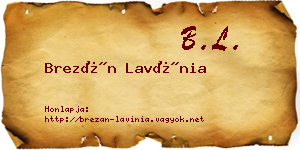 Brezán Lavínia névjegykártya